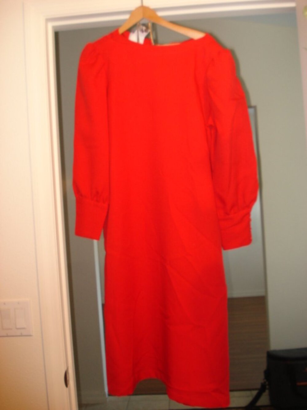 Red Dress with long sleeves size 16